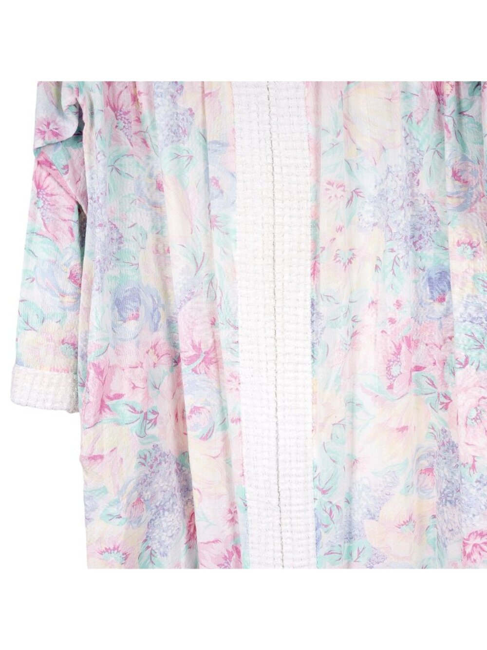 Floral VTG Robe Womens S Full Zip Grammacore Sweet USA Thin Cotton Herbcraft - Picture 5 of 7